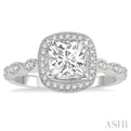 1/5 ctw Semi-Mount Round Cut Diamond Engagement Ring in 14K White Gold