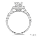 1/5 ctw Semi-Mount Round Cut Diamond Engagement Ring in 14K White Gold