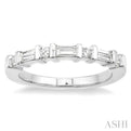 1/2 Ctw Baguette and Round Cut Diamond Wedding Band in 14K White Gold