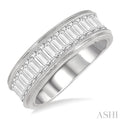 2 ctw Baguette Diamond Duchess Wedding Band in 14K White Gold