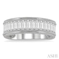 2 ctw Baguette Diamond Duchess Wedding Band in 14K White Gold