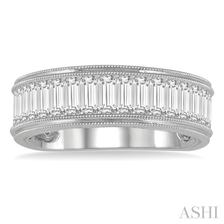 2 ctw Baguette Diamond Duchess Wedding Band in 14K White Gold