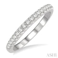 1/4 Ctw Round Cut Diamond Wedding Band in 14K White Gold