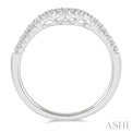 1/5 Ctw Round Diamond Wedding Band in 14K White Gold