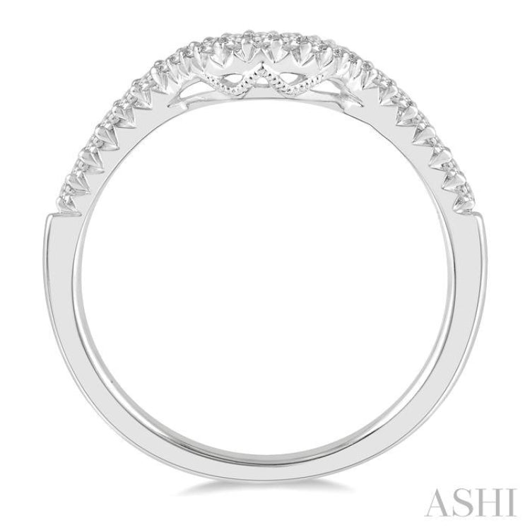 1/5 Ctw Round Diamond Wedding Band in 14K White Gold