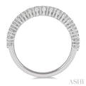 1/3 ctw Zigzag Round Cut Diamond Wedding Band in 14K White Gold