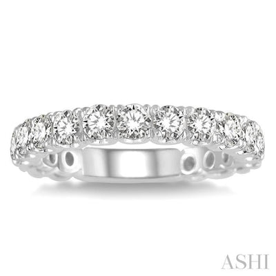 1 1/5 ctw Lattice Round Cut Diamond Wedding Band in 14K White Gold