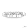 3/8 ctw Princess Cut Diamond Wedding Band in 14K White Gold