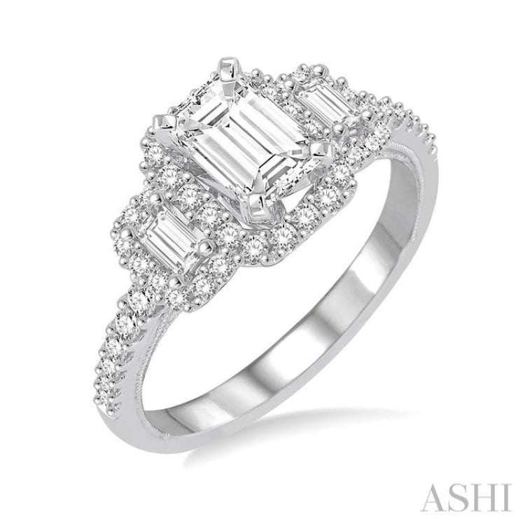 1/3 ctw Diamond Semi-Mount Engagement Ring in 14K White Gold