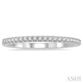 1/6 Ctw Round Cut Diamond Wedding Band in 14K White Gold