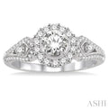 1/3 Ctw Diamond Semi-Mount Engagement Ring in 14K White Gold