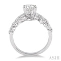 1/10 Ctw Diamond Semi-Mount Engagement Ring in 14K White Gold