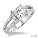 3/8 Ctw Diamond Semi-Mount Engagement Ring in 14K White Gold