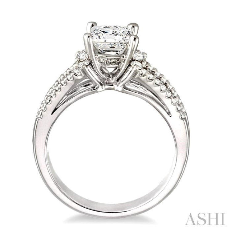 3/8 Ctw Diamond Semi-Mount Engagement Ring in 14K White Gold