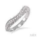 1/3 Ctw Round Cut Diamond Wedding Band in 18K White Gold