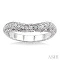 1/3 Ctw Round Cut Diamond Wedding Band in 18K White Gold