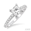 1/3 Ctw Diamond Semi-Mount Engagement Ring in 14K White Gold