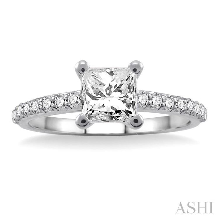 1/3 Ctw Diamond Semi-Mount Engagement Ring in 14K White Gold