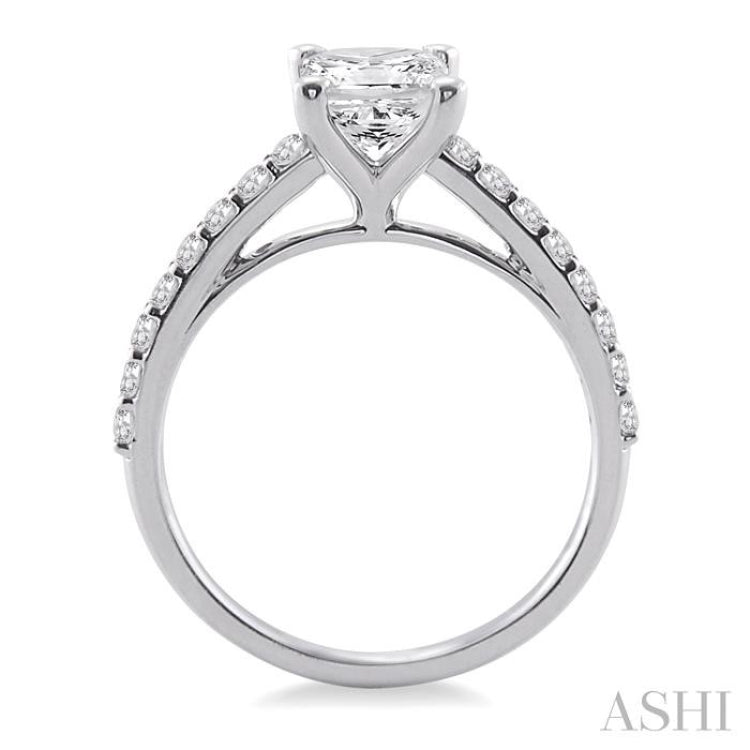 1/3 Ctw Diamond Semi-Mount Engagement Ring in 14K White Gold