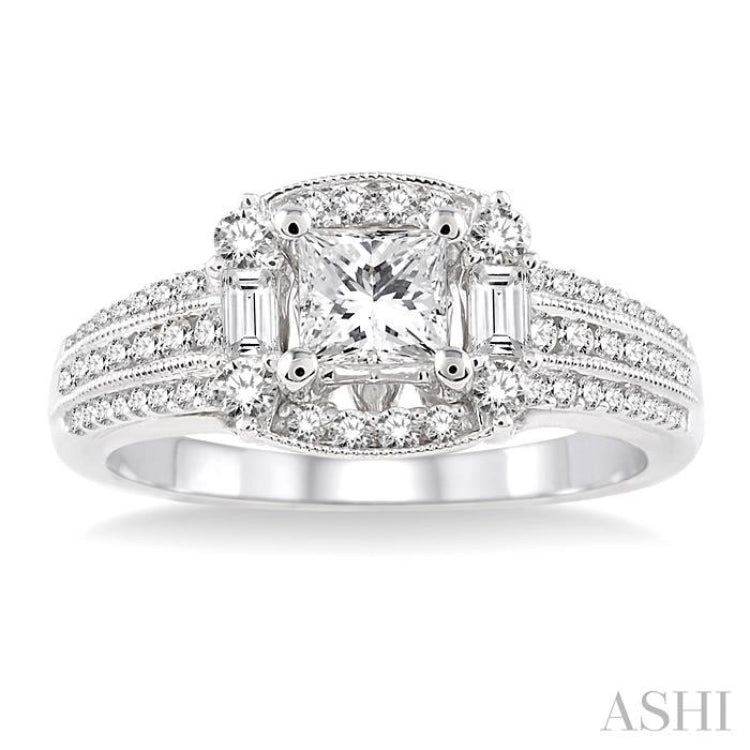 1/2 Ctw Diamond Semi-Mount Engagement Ring in 14K White Gold