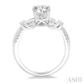 1/4 Ctw Diamond Semi-Mount Engagement Ring in 14K White Gold