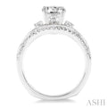 1/2 Ctw Diamond Semi-Mount Engagement Ring in 14K White Gold