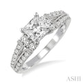 1/2 Ctw Diamond Semi-Mount Engagement Ring in 14K White Gold