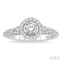 1/5 Ctw Diamond Semi-Mount Engagement Ring in 14K White Gold