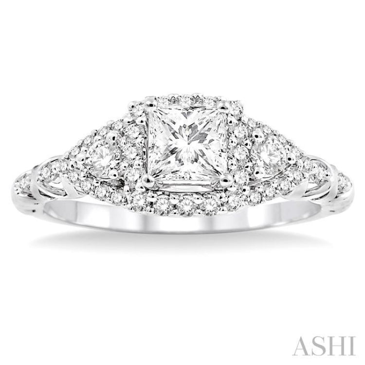 1/3 Ctw Diamond Semi-Mount Engagement Ring in 14K White Gold