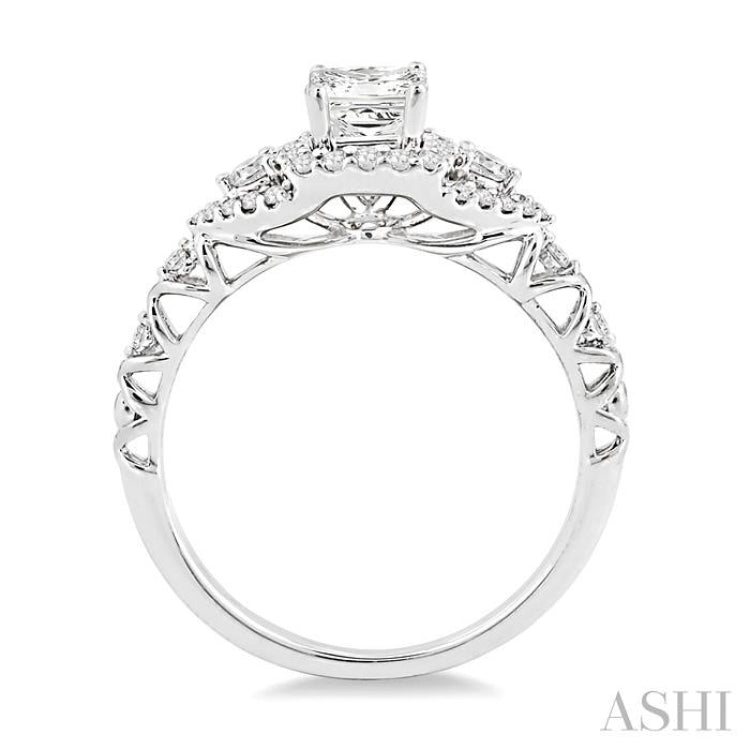 1/3 Ctw Diamond Semi-Mount Engagement Ring in 14K White Gold