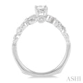 1/10 Ctw Diamond Semi-Mount Engagement Ring in 14K White Gold