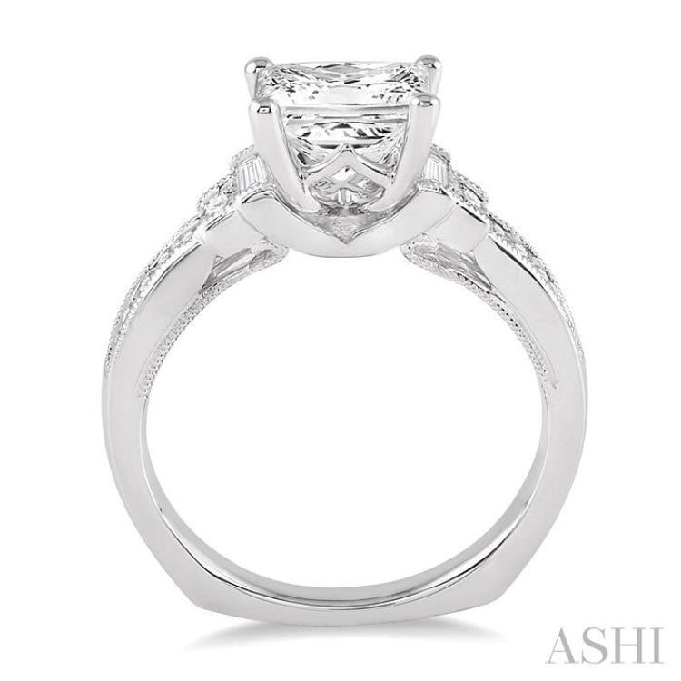 1/3 Ctw Diamond Semi-Mount Engagement Ring in 14K White Gold