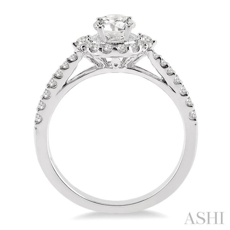 1/3 Ctw Diamond Semi-Mount Engagement Ring in 14K White Gold