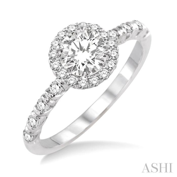 1/4 Ctw Diamond Semi-Mount Engagement Ring in 14K White Gold