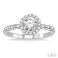 1/4 Ctw Diamond Semi-Mount Engagement Ring in 14K White Gold