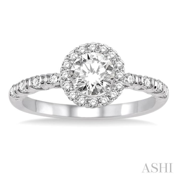 1/4 Ctw Diamond Semi-Mount Engagement Ring in 14K White Gold