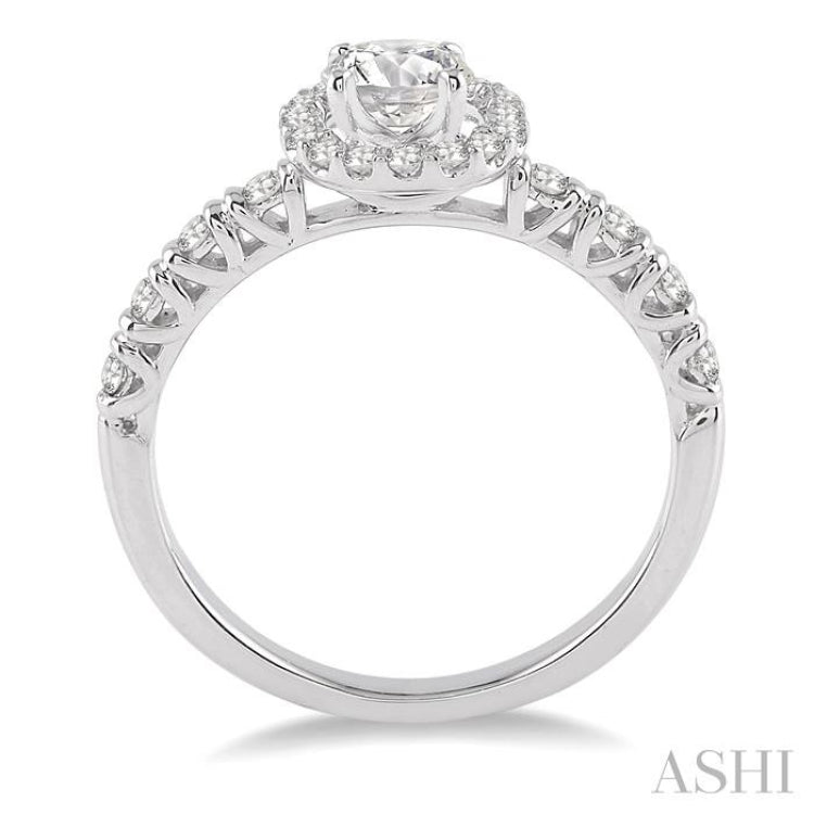 1/4 Ctw Diamond Semi-Mount Engagement Ring in 14K White Gold