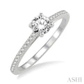 1/10 Ctw Diamond Semi-Mount Engagement Ring in 14K White Gold