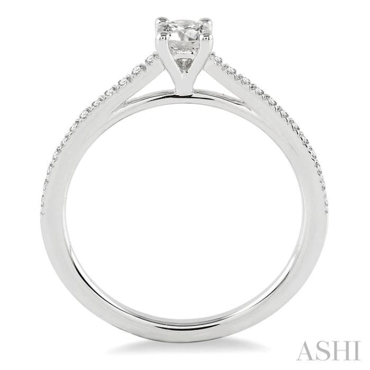 1/10 Ctw Diamond Semi-Mount Engagement Ring in 14K White Gold