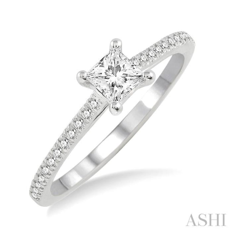 1/10 Ctw Diamond Semi-Mount Engagement Ring in 14K White Gold