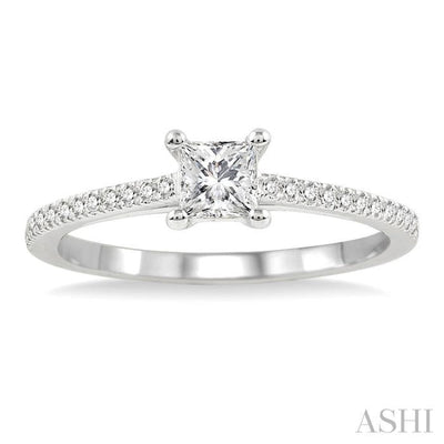 1/10 Ctw Diamond Semi-Mount Engagement Ring in 14K White Gold