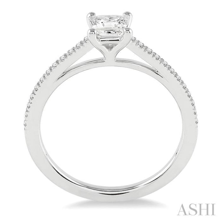 1/10 Ctw Diamond Semi-Mount Engagement Ring in 14K White Gold