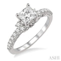 1/2 Ctw Diamond Semi-Mount Engagement Ring in 14K White Gold