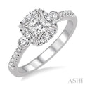 1/4 Ctw Diamond Semi-mount Engagement Ring in 14K White Gold