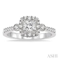 1/4 Ctw Diamond Semi-mount Engagement Ring in 14K White Gold