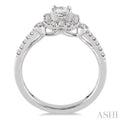 1/4 Ctw Diamond Semi-mount Engagement Ring in 14K White Gold