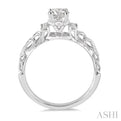 1/10 Ctw Diamond Semi-mount Engagement Ring in 14K White Gold