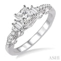 1/3 Ctw Diamond Semi-mount Engagement Ring in 14K White Gold