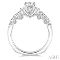 1/3 Ctw Diamond Semi-mount Engagement Ring in 14K White Gold