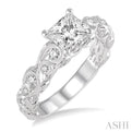 1/3 Ctw Diamond Semi-mount Engagement Ring in 14K White Gold